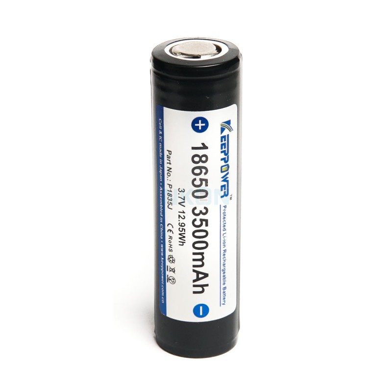 Keeppower 18650 3500mAh с защитой – 10A